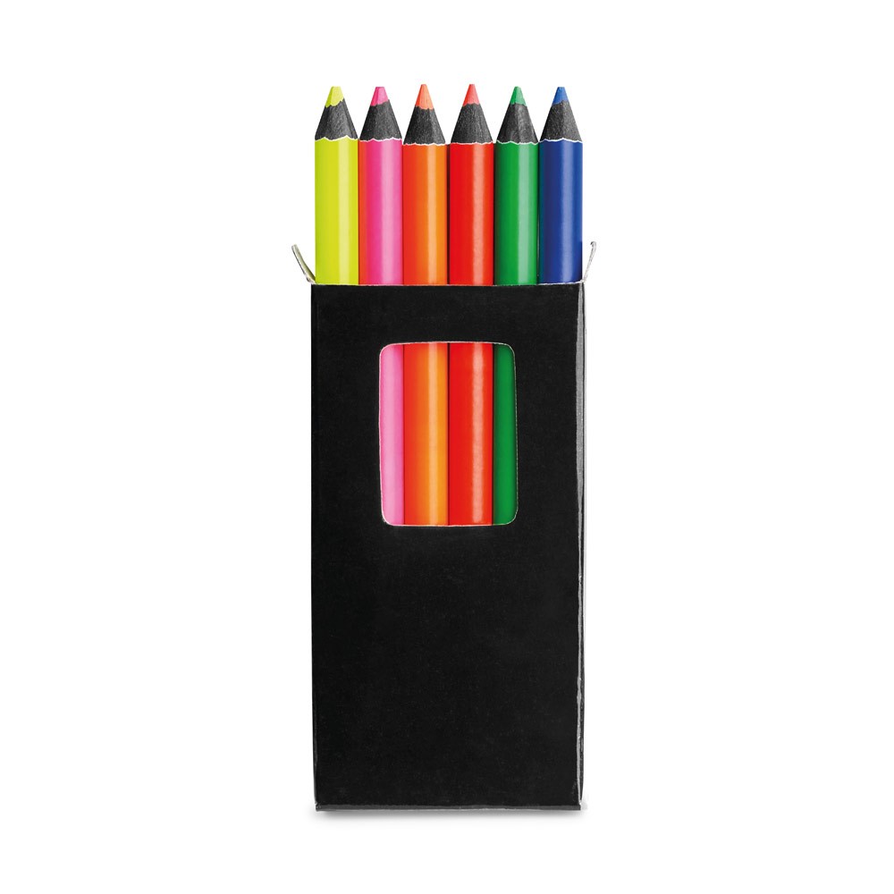 Caixa com 6 lápis de cor Memling