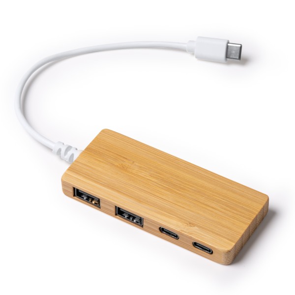 Porta USB em Bambu