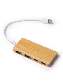 Porta USB em Bambu