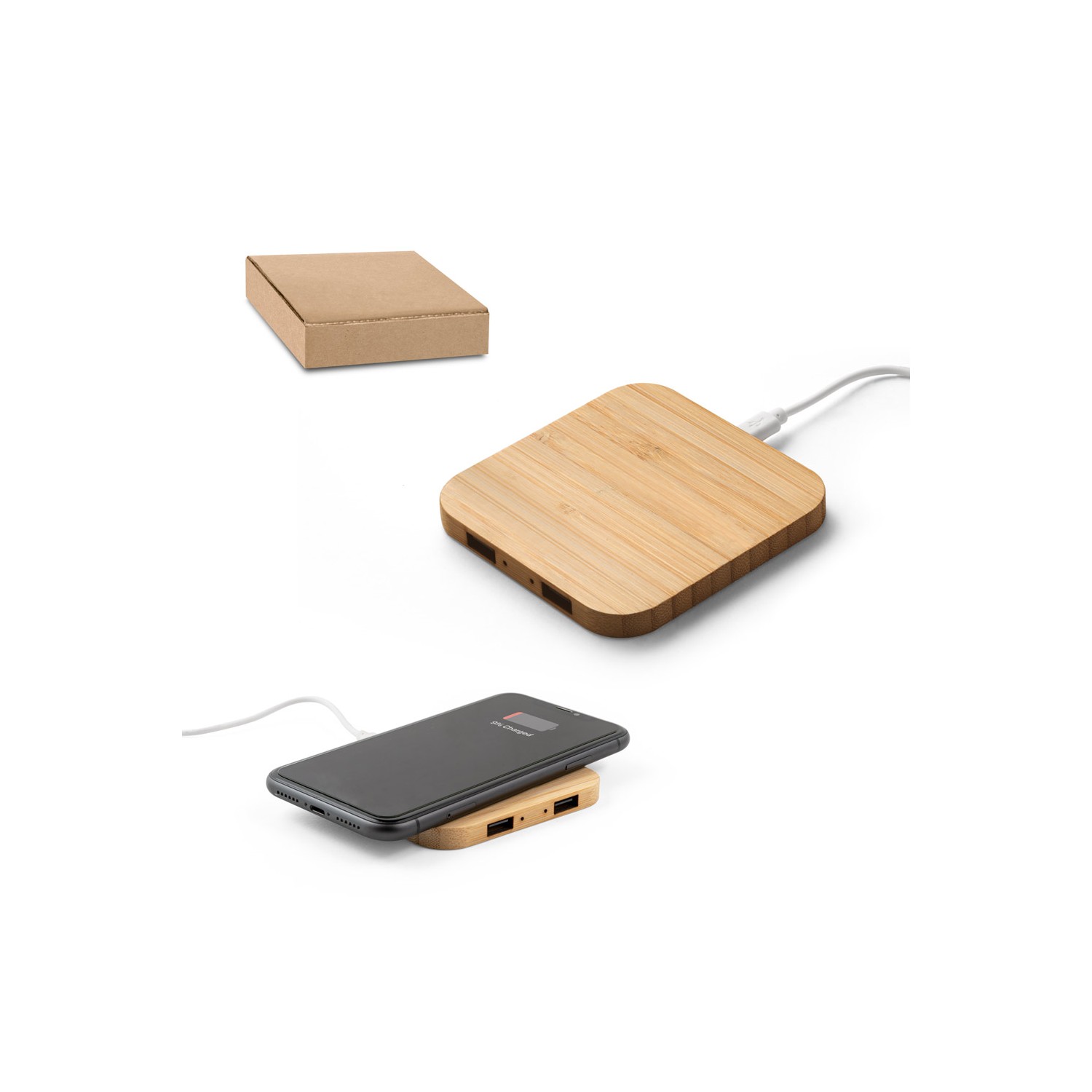 Carregador Wireless em Bambu